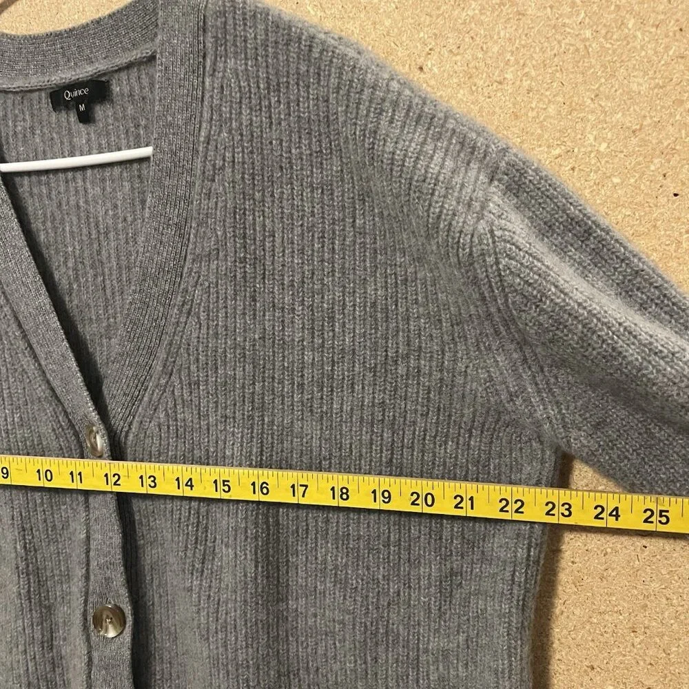 Quince Mongolian Cashmere Oversized Boyfriend Cardigan Sweater Size Medium Women - Picture 7 of 8